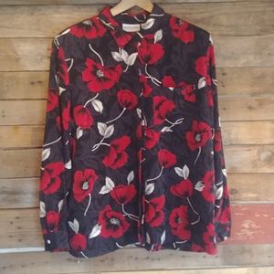 Alfred Dunner Vivid Floral Poppy Print